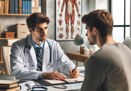 Врач консультирует пациента